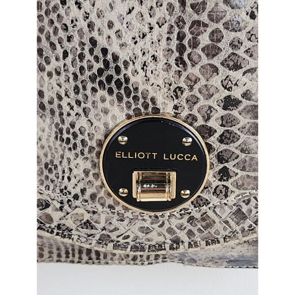 Elliott Lucca from The Sak Python Snake Print Leather Crossbody Y2K Shoulder Bag - Picture 3 of 14